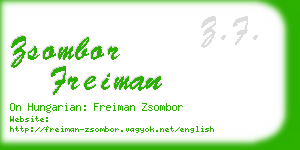 zsombor freiman business card